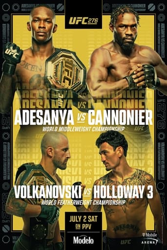 UFC 276: Adesanya vs. Cannonier is a mixed martial arts event produced by the Ultimate Fighting Championship that took place on July 2, 2022, at the T-Mobile Arena in Paradise, Nevada, part of the Las Vegas Metropolitan Area, United States.