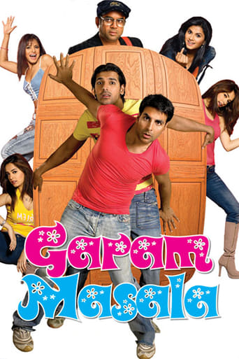 What happens when a good for nothing handsome hunk like Mac finds himself in possession of an empty flat and access to three gorgeous air hostesses, Priti, Sweety and Puja? Garam Masala! What happens when Mac, who is already engaged to Anjali, convinces each of the three girls that she is the one and only one for him? Garam Masala! What happens when Sam, once Mac's best friend and now his sworn enemy, threatens to reveal Mac's harem to Anjali? Garam Masala! What happens when all the girls land in the flat at the same time? Garam Masala!